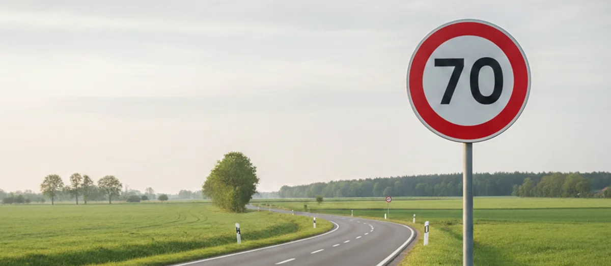 Illustratie bij: Snelheid op gewone wegen