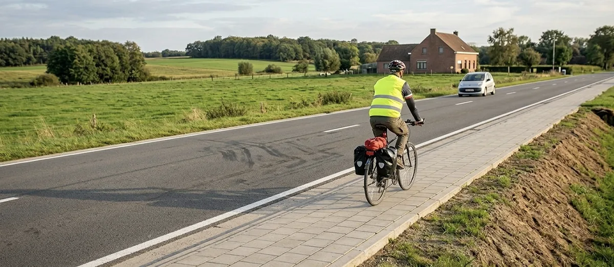 Illustratie bij: Fietsers op het trottoir (buiten de bebouwde kom)