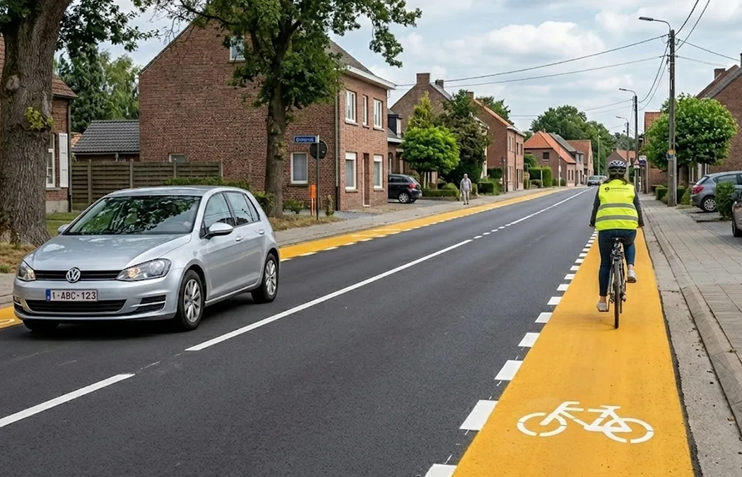 Illustratie bij: Oversteekplaats voor fietsers: stilstaan en parkeren