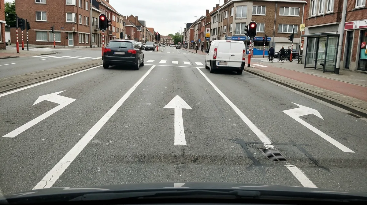 Illustratie bij: Pijlen op de rijstroken