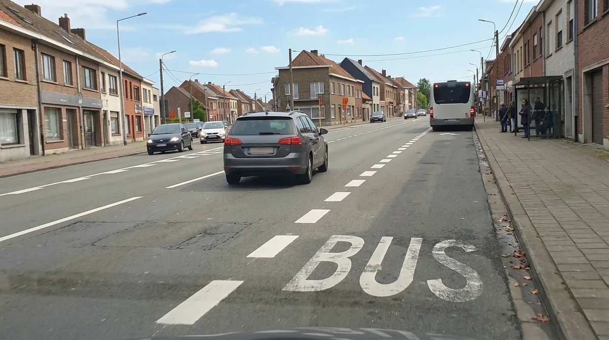 Illustratie bij: Busstrook