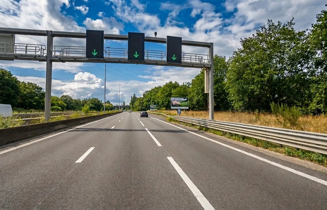 Illustratie bij: Lichten boven de rijstroken